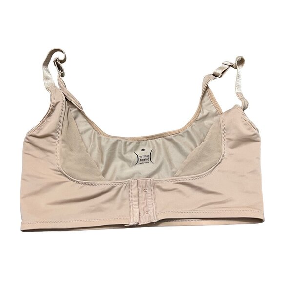 Yummie Tummie Womens Nude Nylon Push Up Hook Front Shapewear Bra Size XL - Picture 1 of 3
